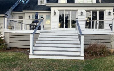 Project April 2025 Replace Hand Rails and Stained a Deck